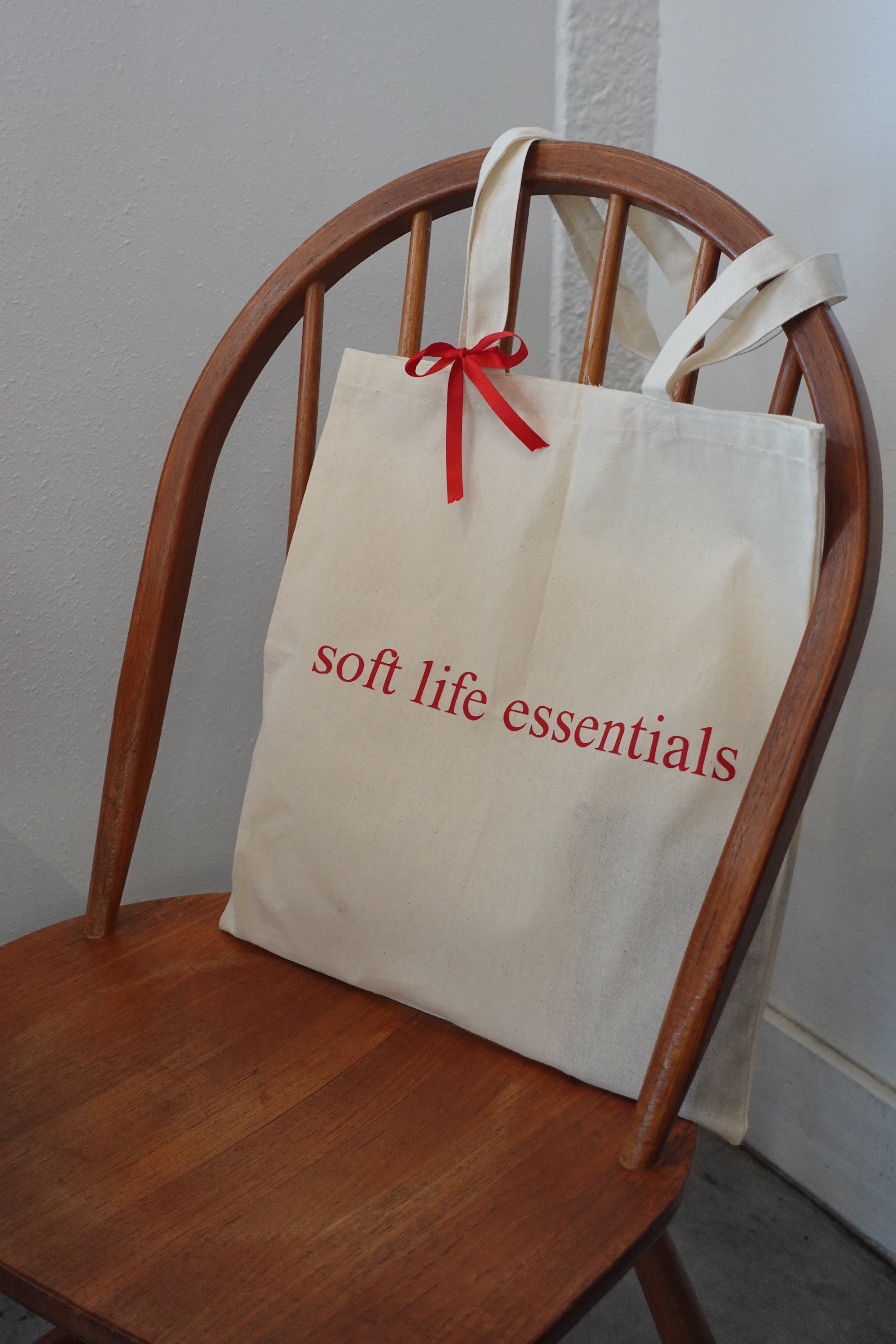 Red Soft Life Essentials Tote Bag