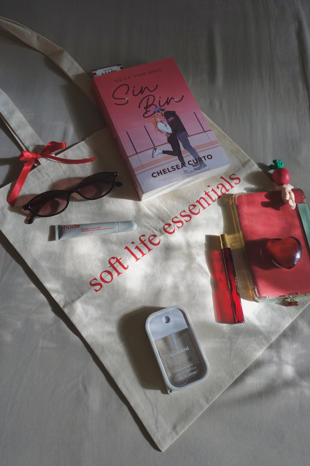 Red Soft Life Essentials Tote Bag